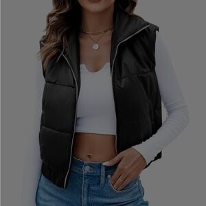 Women's Black Puffer Vest